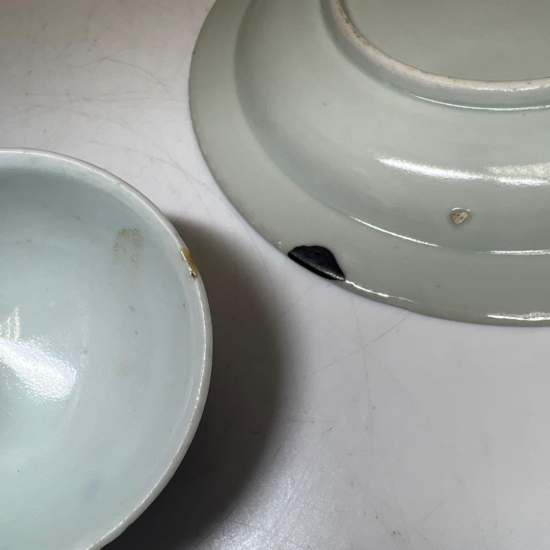 古伊万里　染付上手中皿5枚　東Y8-0106①タカチ