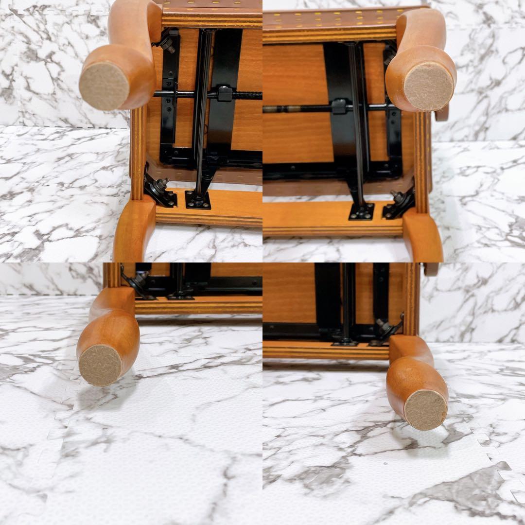 チェブ様 ピアノ椅子 猫足 無段階高さ調整式