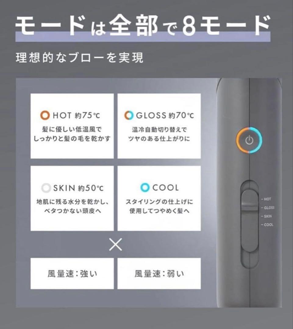 新品未開封　SALONIA スムースシャインドライヤー ブラック　上位モデル