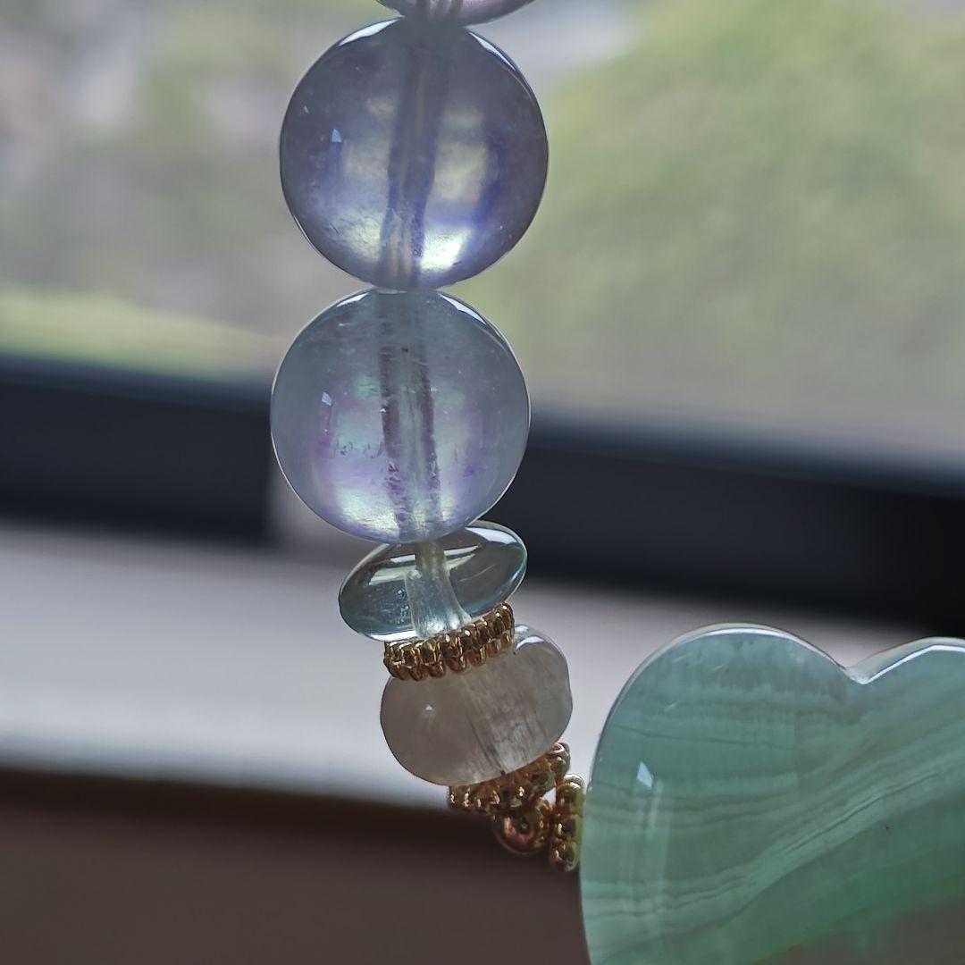 専用です♡新作♡バイカラーサーペンティン♡ふんわりグリーンアクアマリン、フローラ