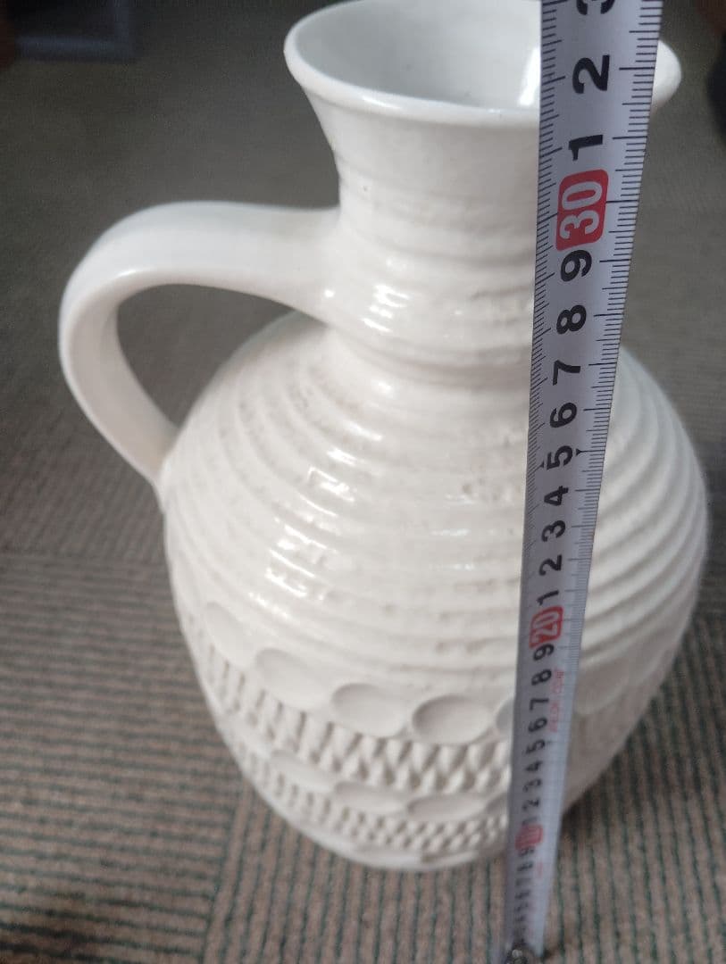 西ドイツ製　アンティークの陶器製の花瓶　一輪挿し　フラワーベース　ビンテージ