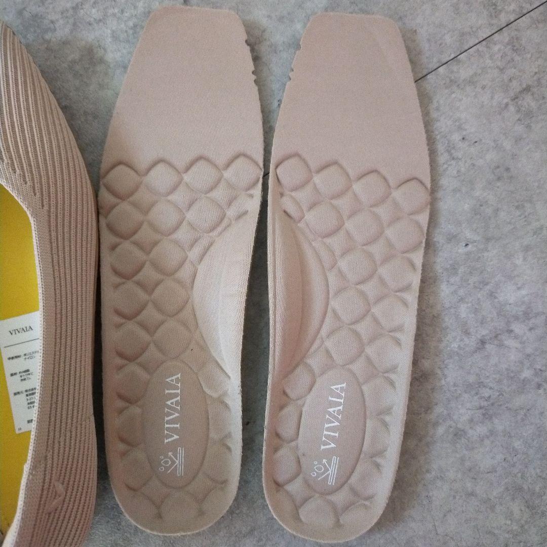 ビバイア VIVAIA フラットシューズ スクエアトゥ Vカット 【36.5】
