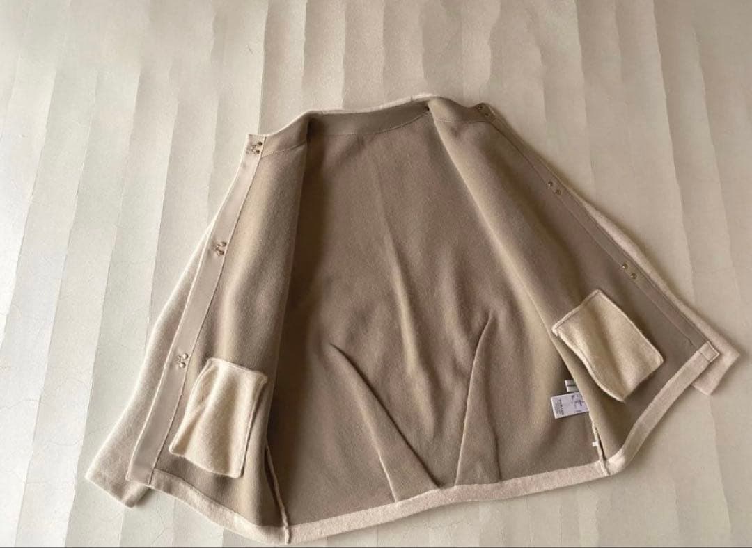 未使用◼️ラグナムーンLAGUNAMOONラクーンノーカラーニットコート