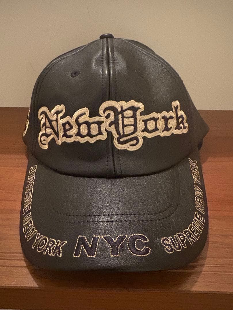 帽子 supreme New York Leather 6-Panel Cap