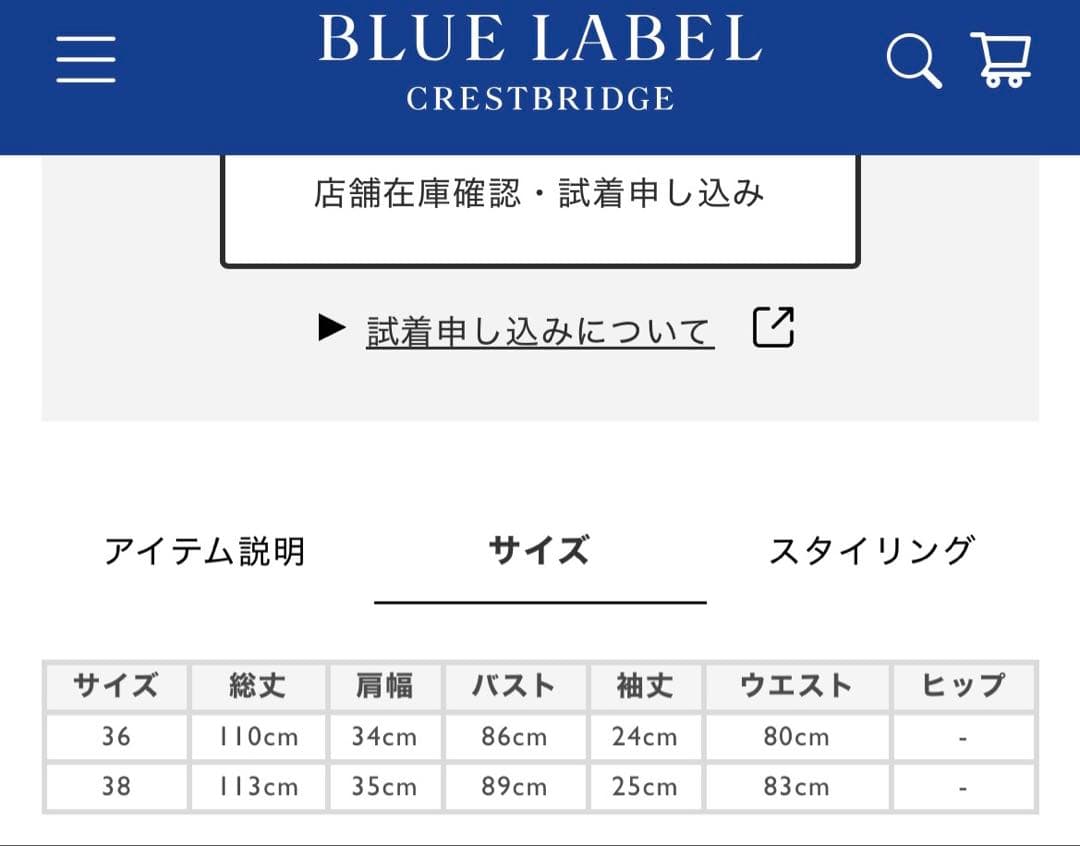 SALE⭐︎ブルーレーベル　クレストブリッジ　ワンピース　完売品　美品　36サイズ