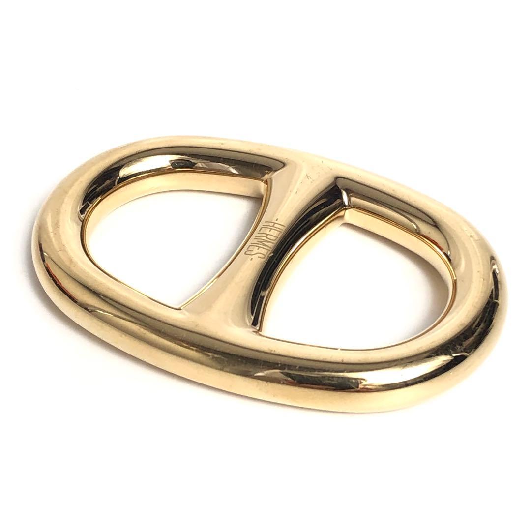 HERMES エルメス シェーヌダンクル スカーフリング ゴールドカラー