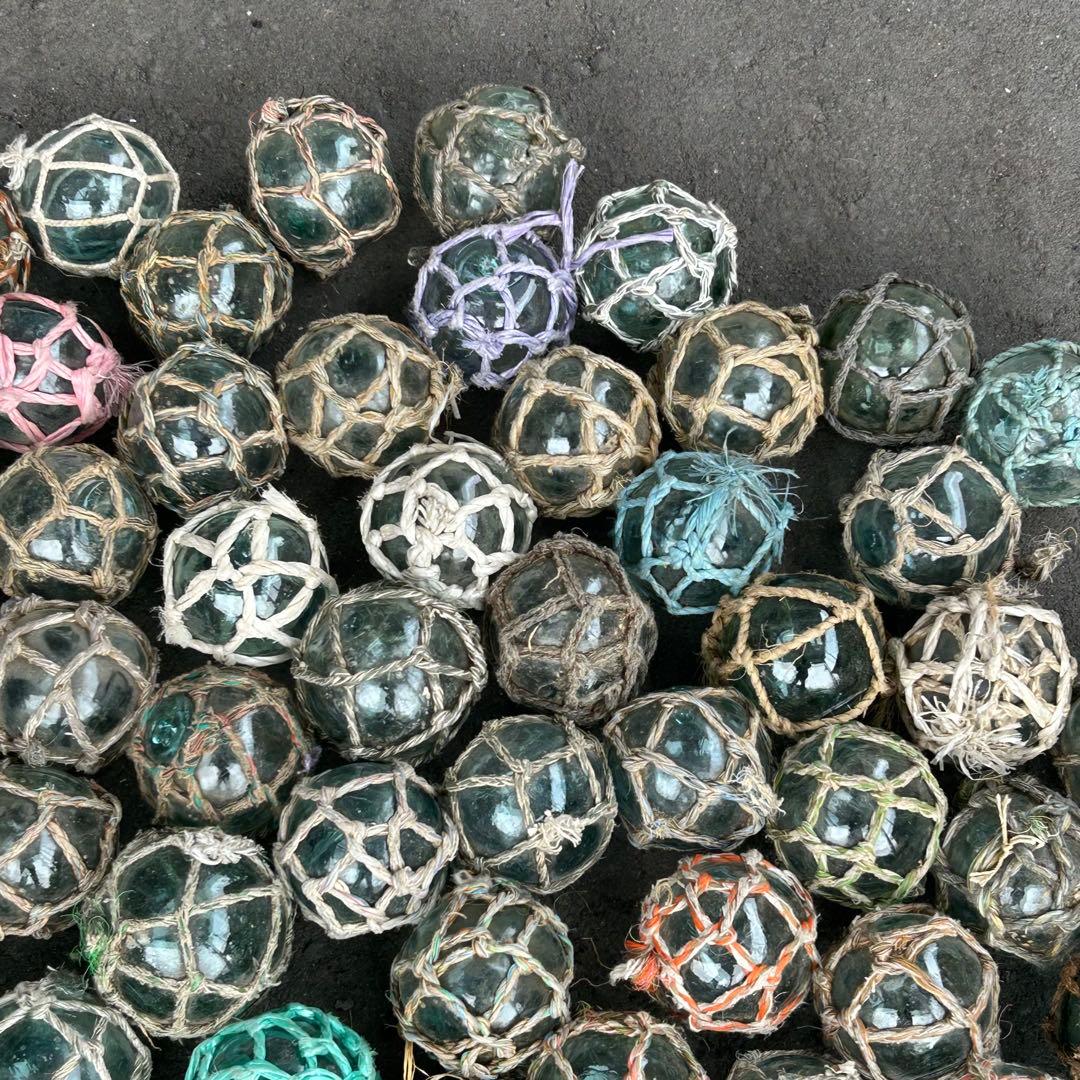 浮き玉　浮き球　ガラス玉　漁具　レトロ　68個まとめ