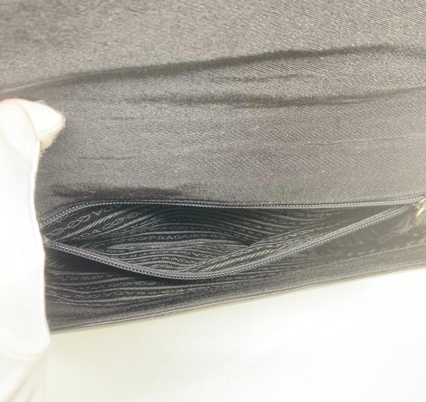 プラダ ハンドバッグ 腕掛け ナイロンキャンバス パテントレザー エナメル