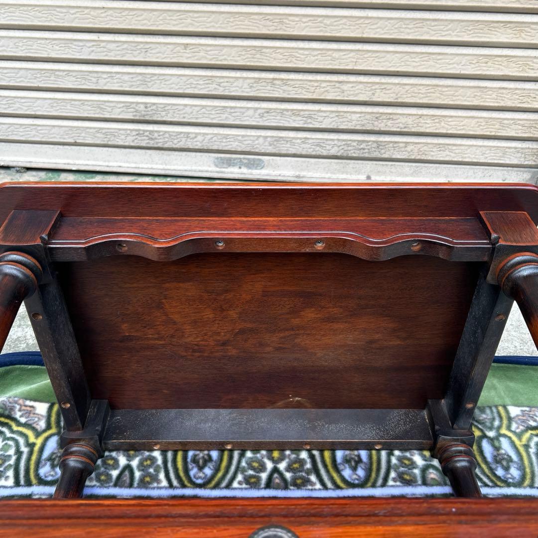 ヴィンテージ　オールドカリモク　コロニアル　電話台　花台　サイドテーブル