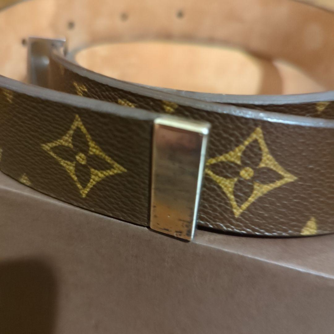 ルイビィトン モノグラム ベルト シルバー 箱 レシート付き