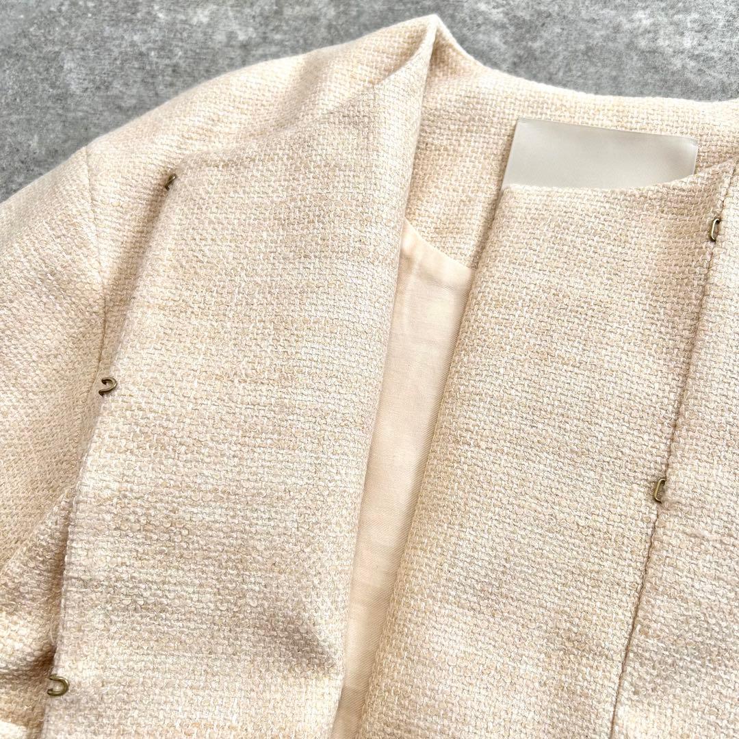 新品タグ付き♪ エストネーション　ツイード　ノーカラージャケット