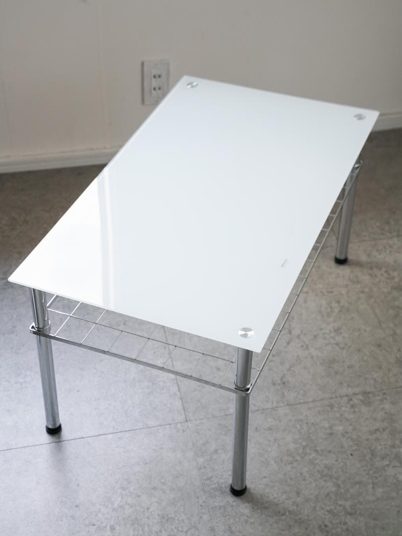 90's vintage ガラストップ ローテーブル レトロポップ モダン