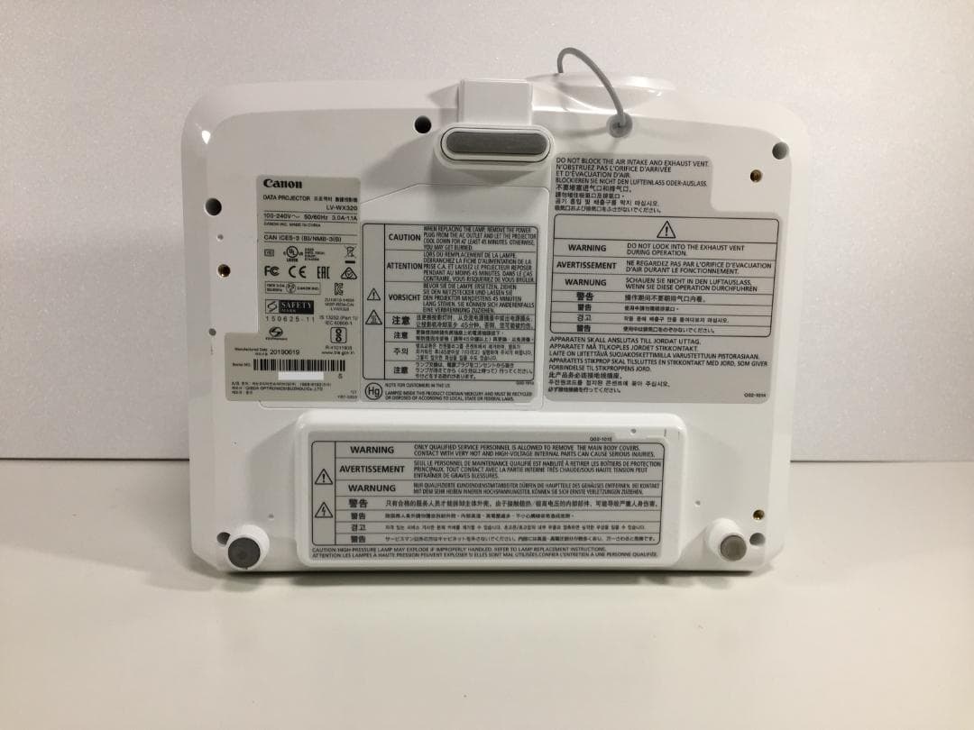 Canonプロジェクター・LV-WX320・使用時間【71h】・3200lm・⑪