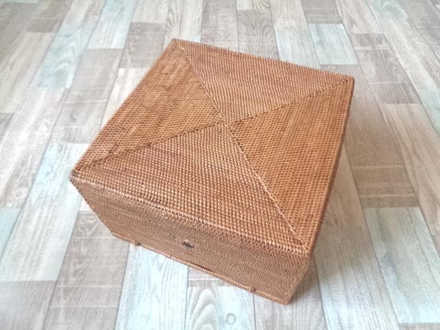 2種類セット●四角ボックス●フタ付●柄入●アタ●バリ島●1025.1