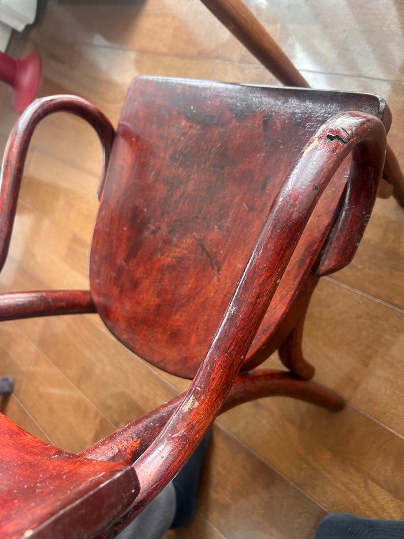 ぽ*ー様 木製アンティークデスクと椅子のセット