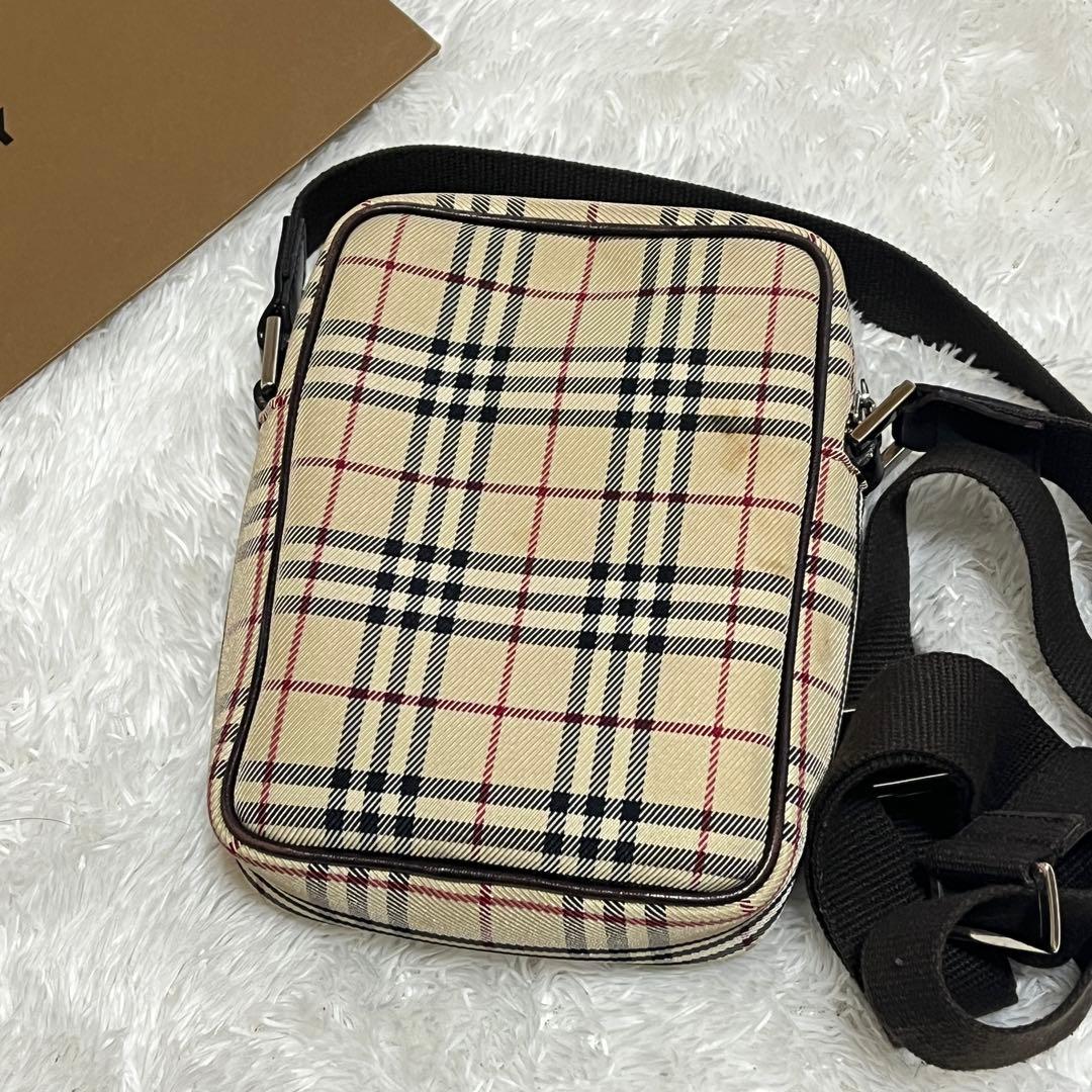 Burberry バーバリー　ショルダーバッグ　ノバチェック　ベージュ　金具