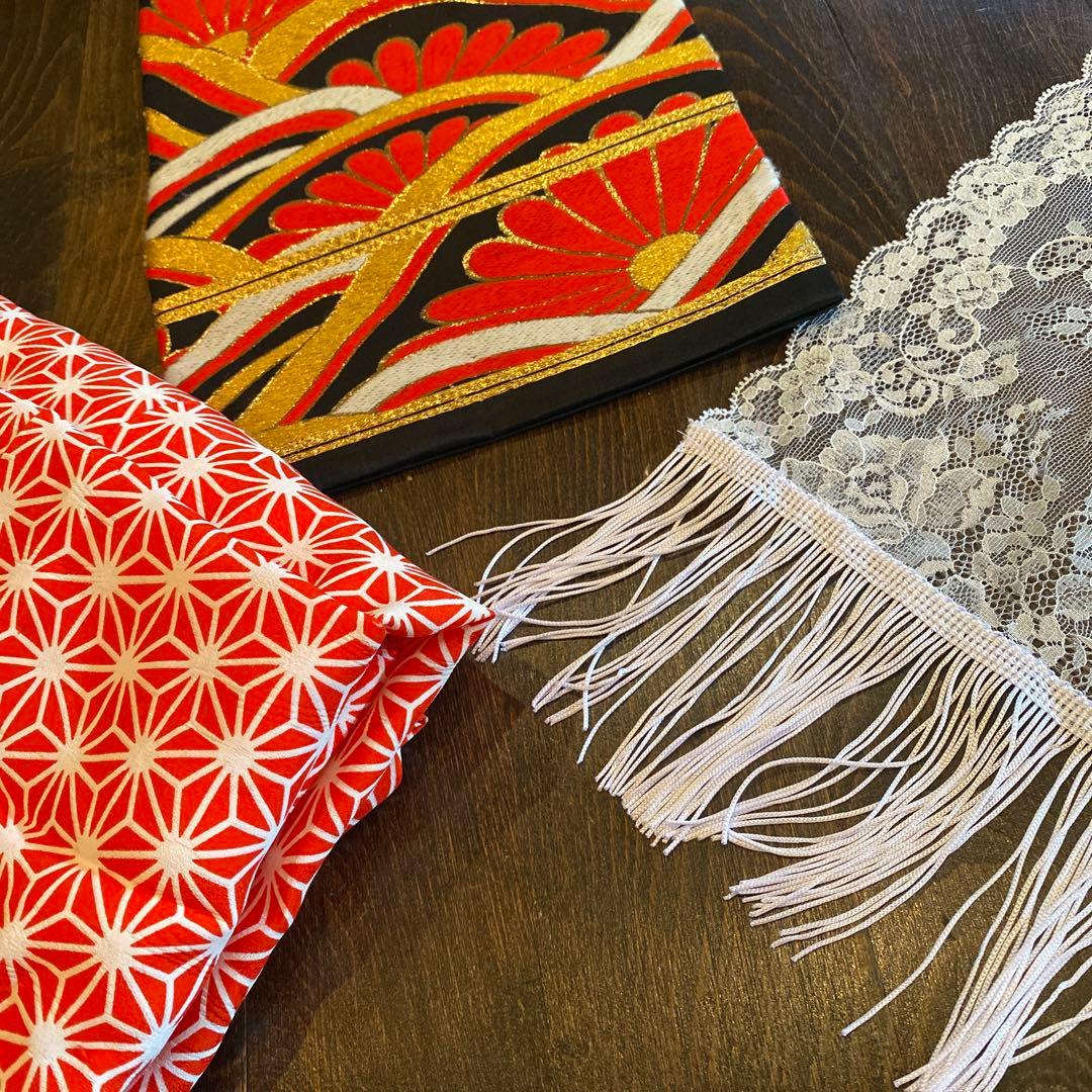 アンティーク 七五三 七歳 大きめ 大正ロマン 着物 帯 小物一式 フルセット