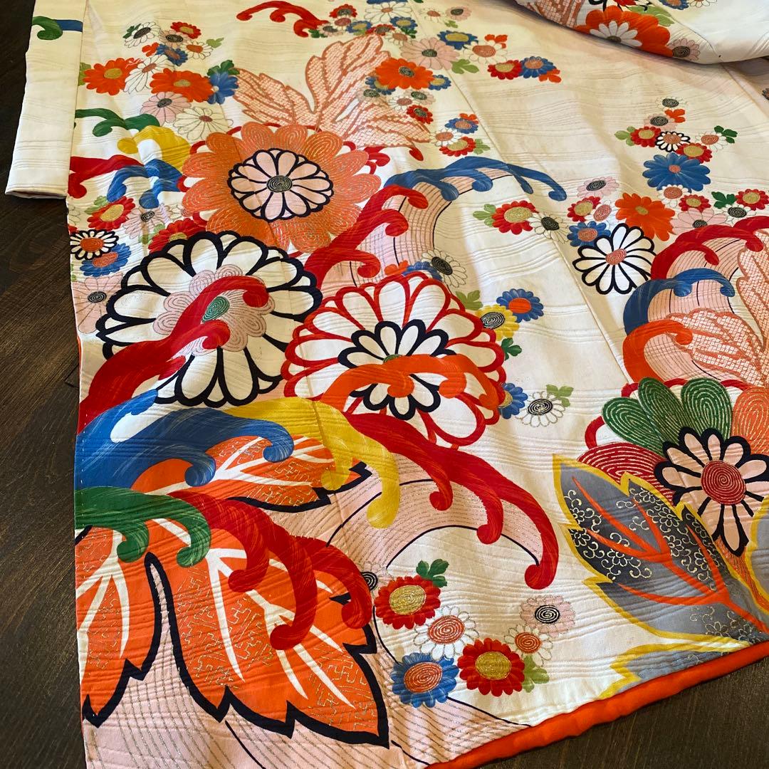 アンティーク 七五三 七歳 大きめ 大正ロマン 着物 帯 小物一式 フルセット