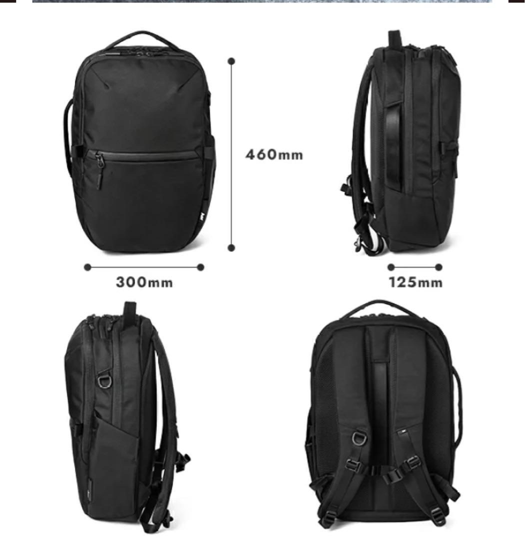 AER ブラック ダブルジッパーバッグ