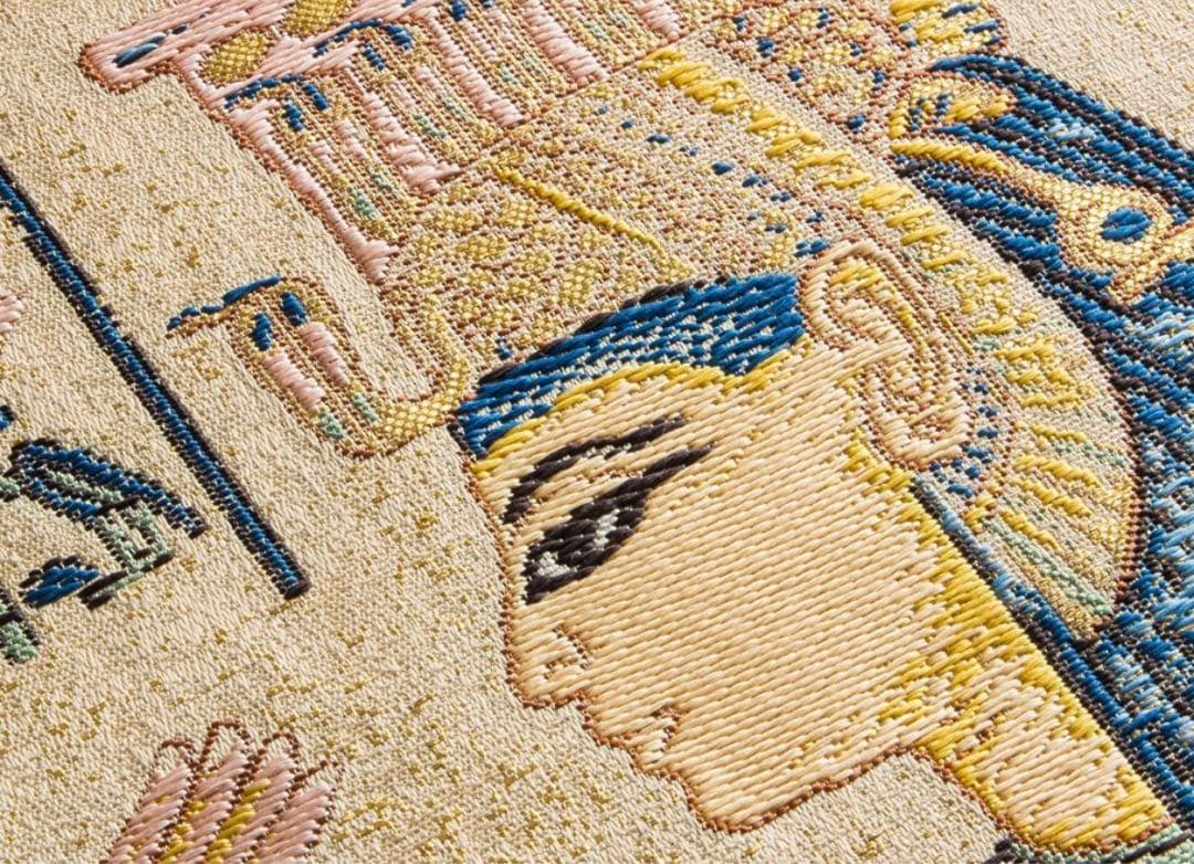 ⭕️ 龍村平蔵 美品 真作 三代 エジプト壁画文錦 美術織物 額装 共シール