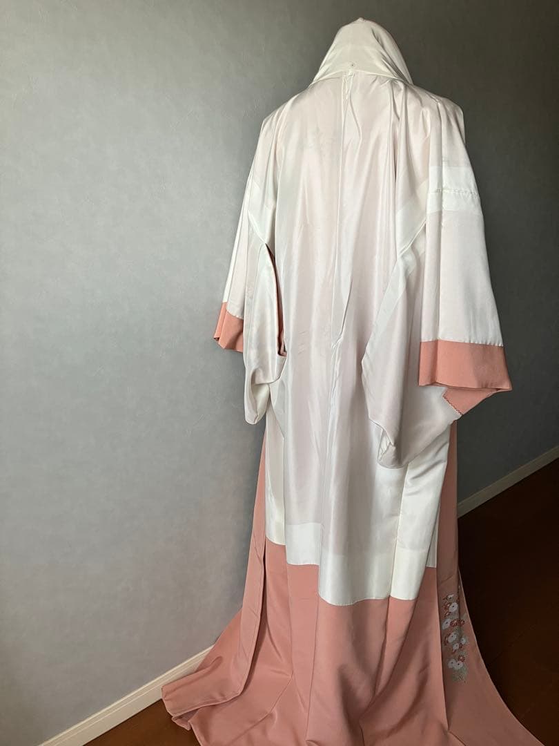 美品 雅な扇と四季草花の訪問着と長襦袢セット