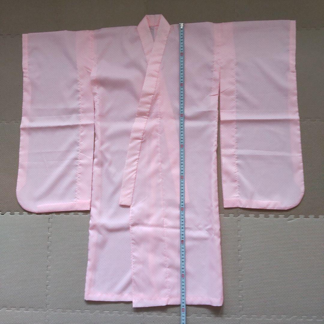 【オレンジ】七五三　3歳から5歳　帯　着物フルセット　女の子　朱色