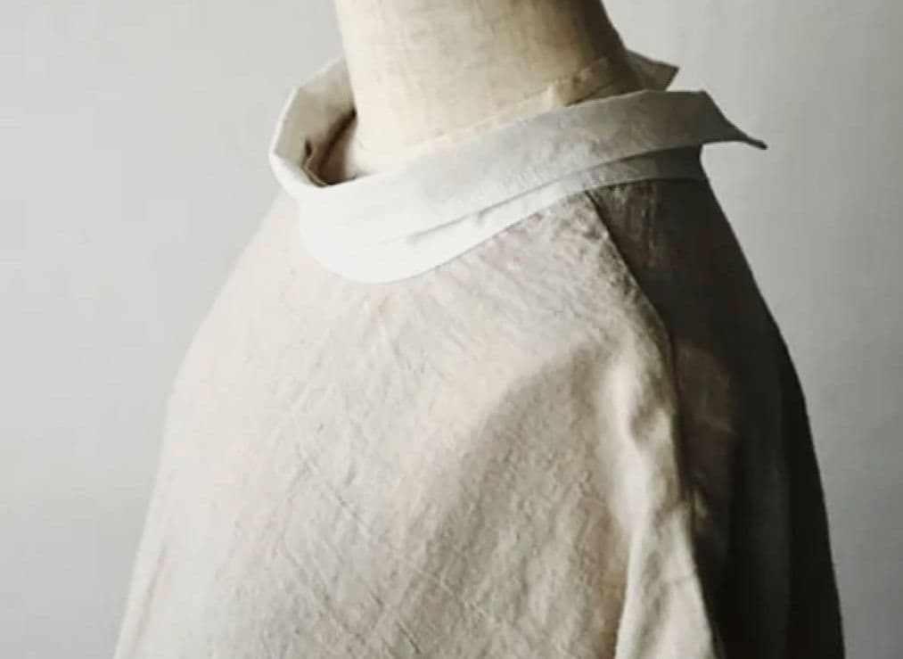 kapoc PONCHO 東炊き染めリネン プルオーバー ポンチョ ワケアリ