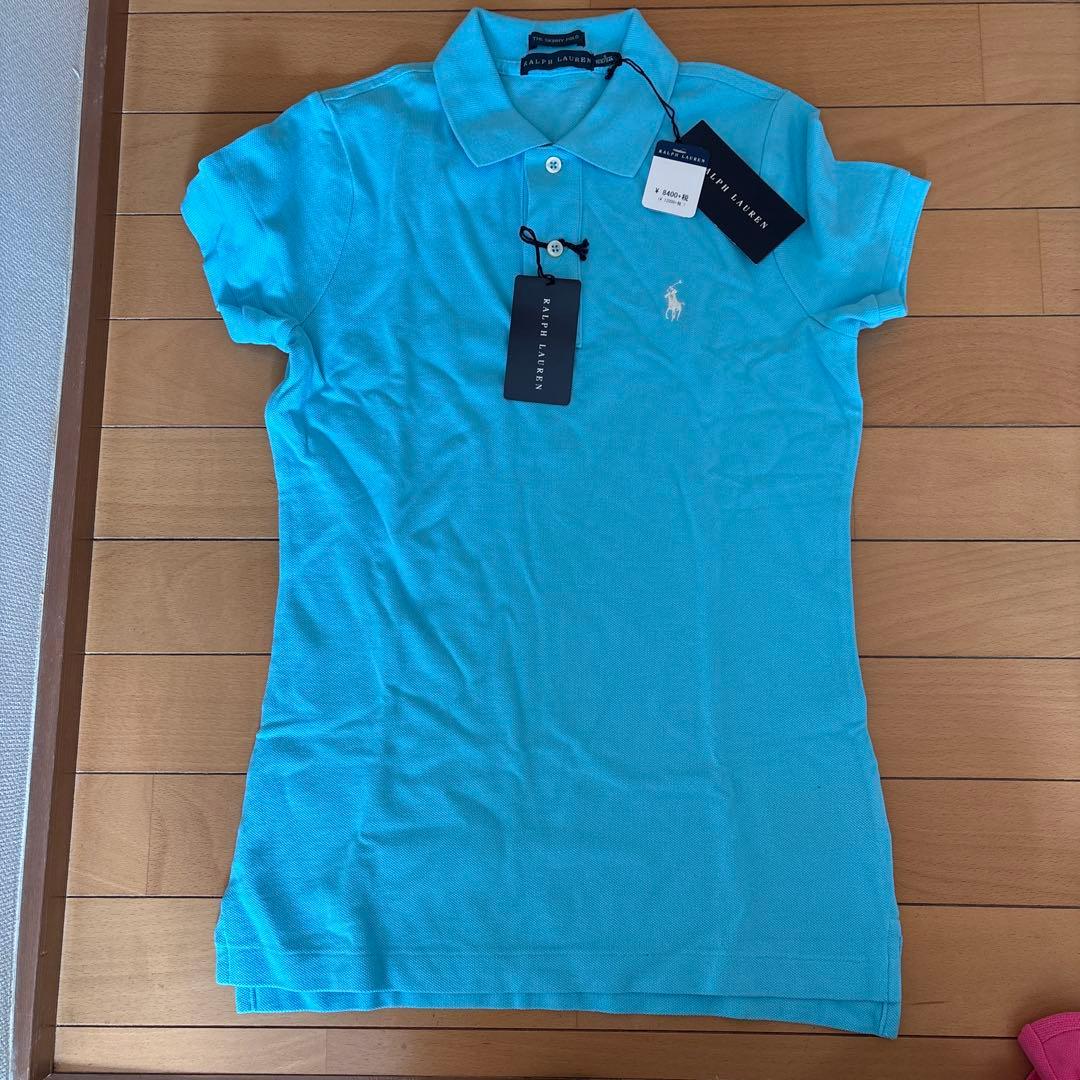 ラルフローレン ポロシャツ　S ブルー　ピンク