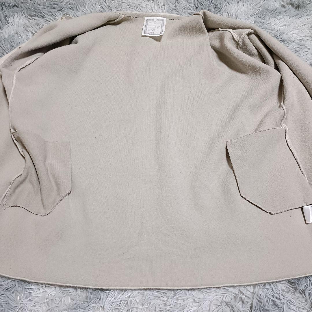 ビアズリー ニットコート ノーカラージャケット 洗える✨️カーディガン ゆったり