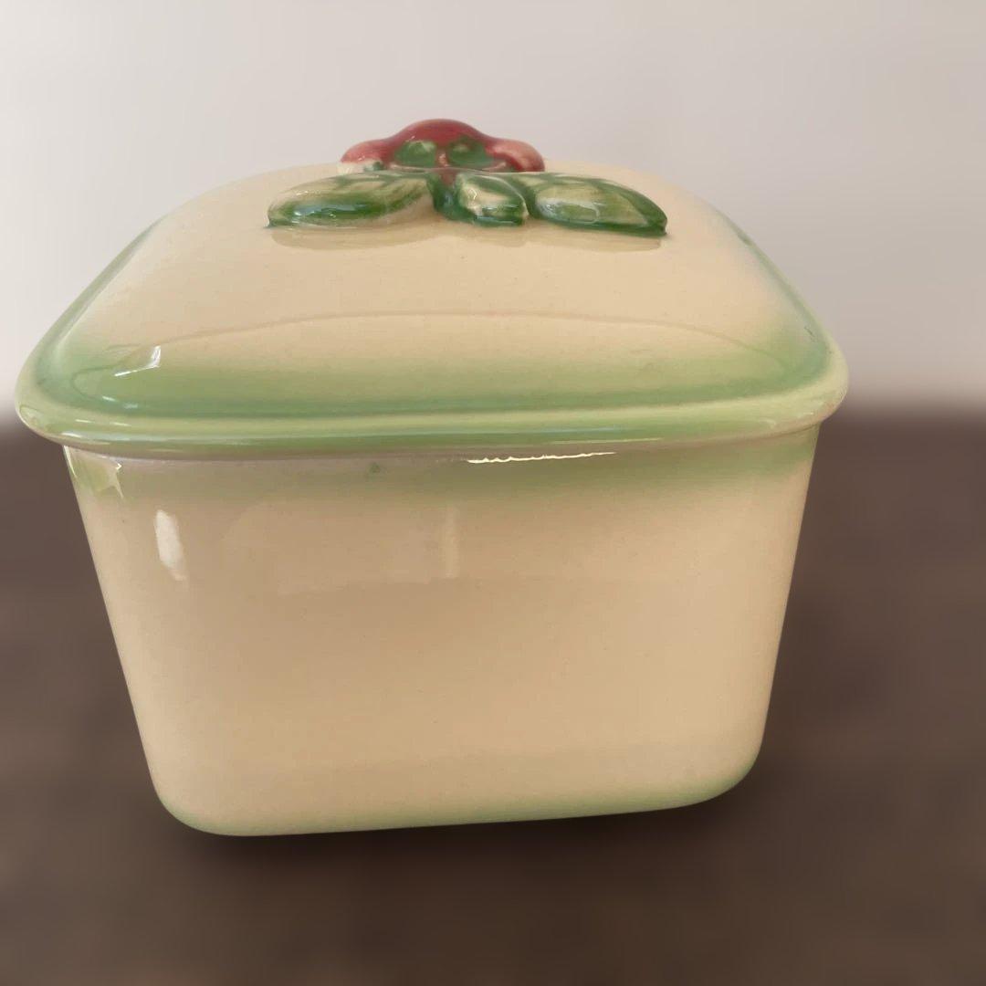 マニー　キャニスター　2個セット　さくらんぼ　陶器