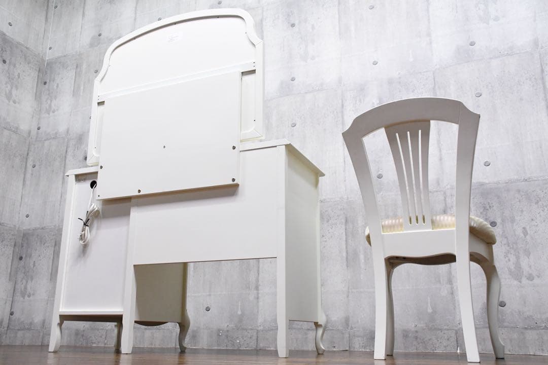 EGC42 IDC大塚家具 セリーヌ ドレッサー チェア セット 東海家具