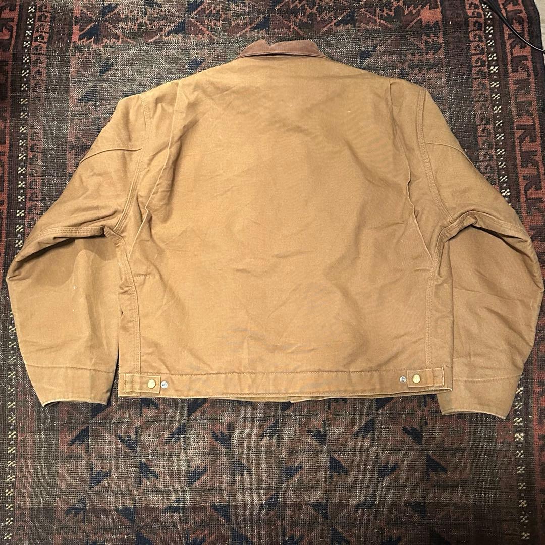 ビッグサイズ Carhartt デトロイトジャケット 企業ロゴ ダックUSA製