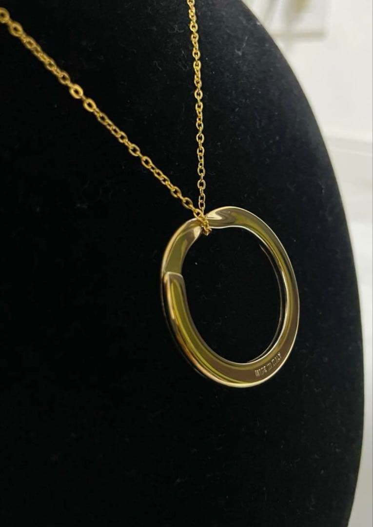 ★極美品　グッチ GUCCI リングチャームネックレス ゴールド【確実正規品】