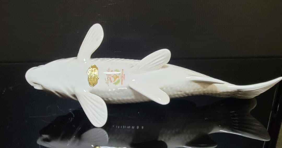 当時物 ノリタケ 鯉 魚 置物 2匹 フィギュリン Noritake