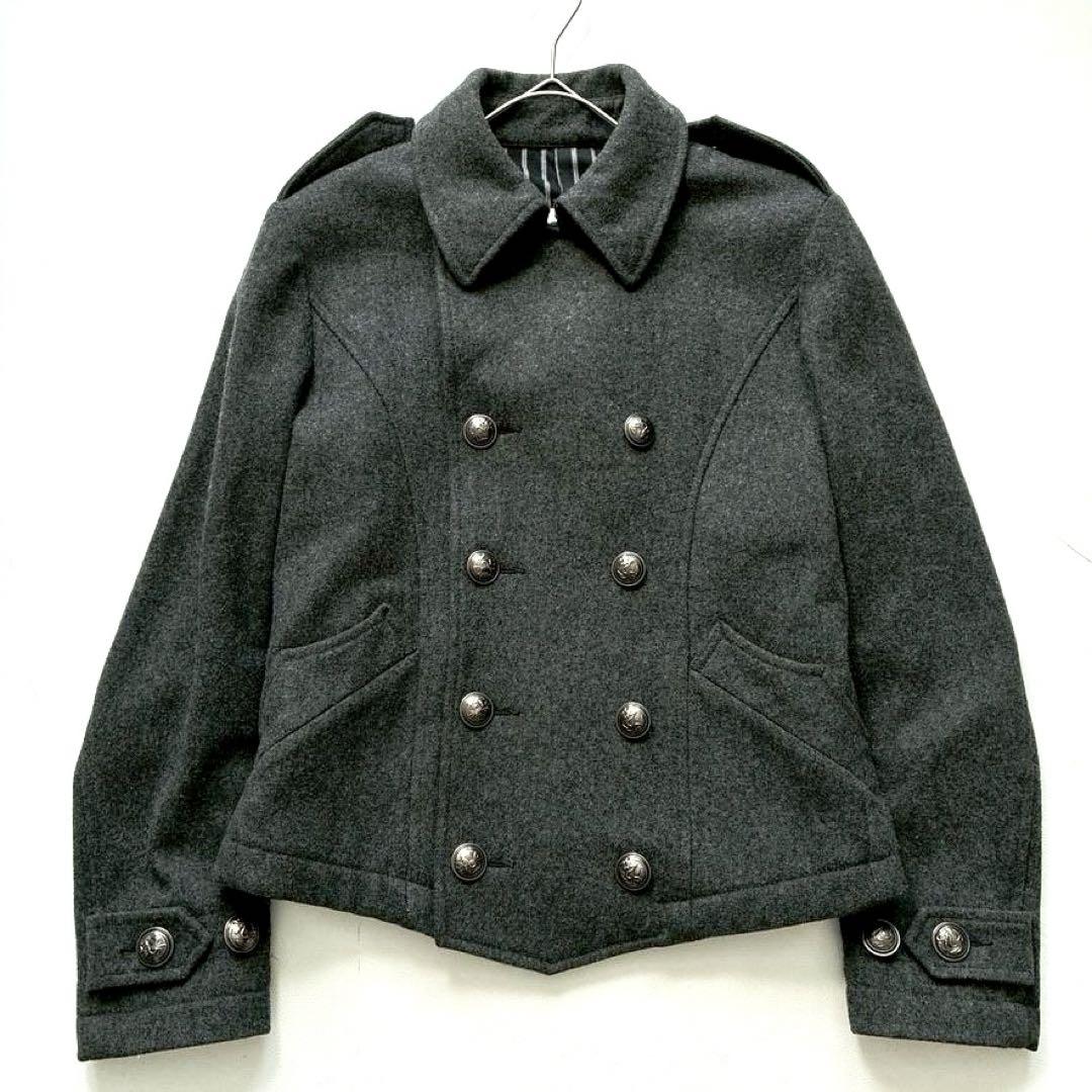Ｔ*ｒ様 【希少】PPFM ウールピーコート ナポレオンジャケット S グレー
