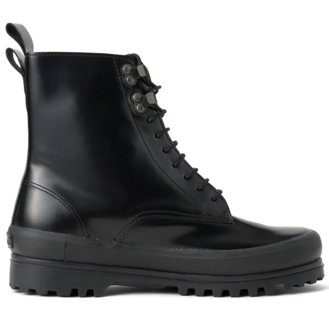 新品　SUPERGA アルピナ　ボックスレザー　ブーツ　3341 ブラック　黒