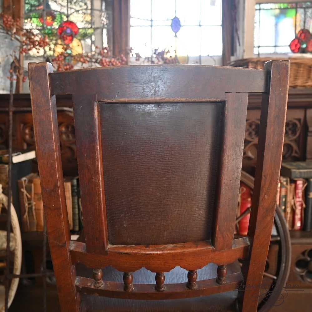 ふ*が様 L3710-2-4 英国アンティーク レザー ダイニングチェア キッチ