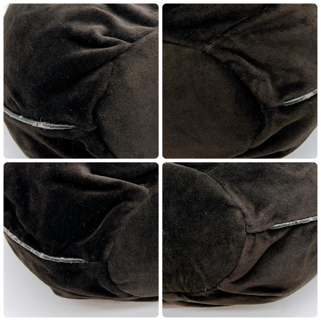 JUICY COUTURE ベロア チェーン トートバッグ 黒 Y2K e651