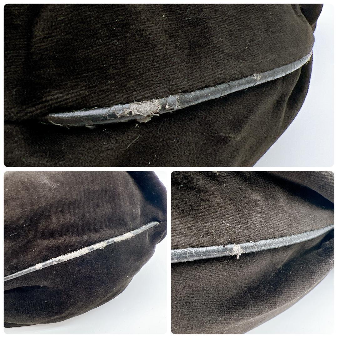 JUICY COUTURE ベロア チェーン トートバッグ 黒 Y2K e651