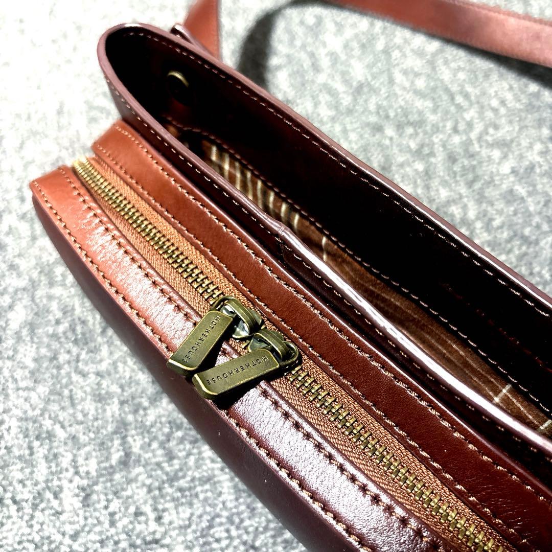 マザーハウス✳︎アンティークソラ✳︎ブラウン美品✳︎フリーポケット✳︎本革✳︎ポシェット