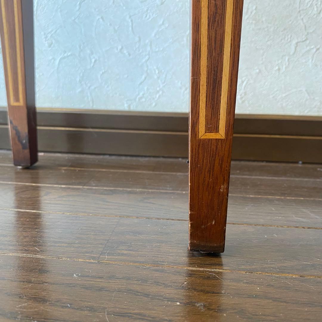 マホガニー材　コンソールテーブル 象嵌細工付き　アンティーク