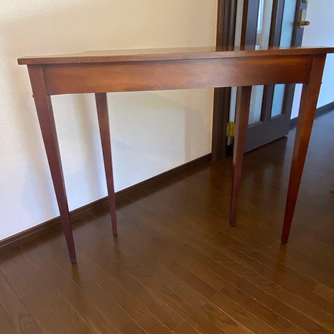 マホガニー材　コンソールテーブル 象嵌細工付き　アンティーク