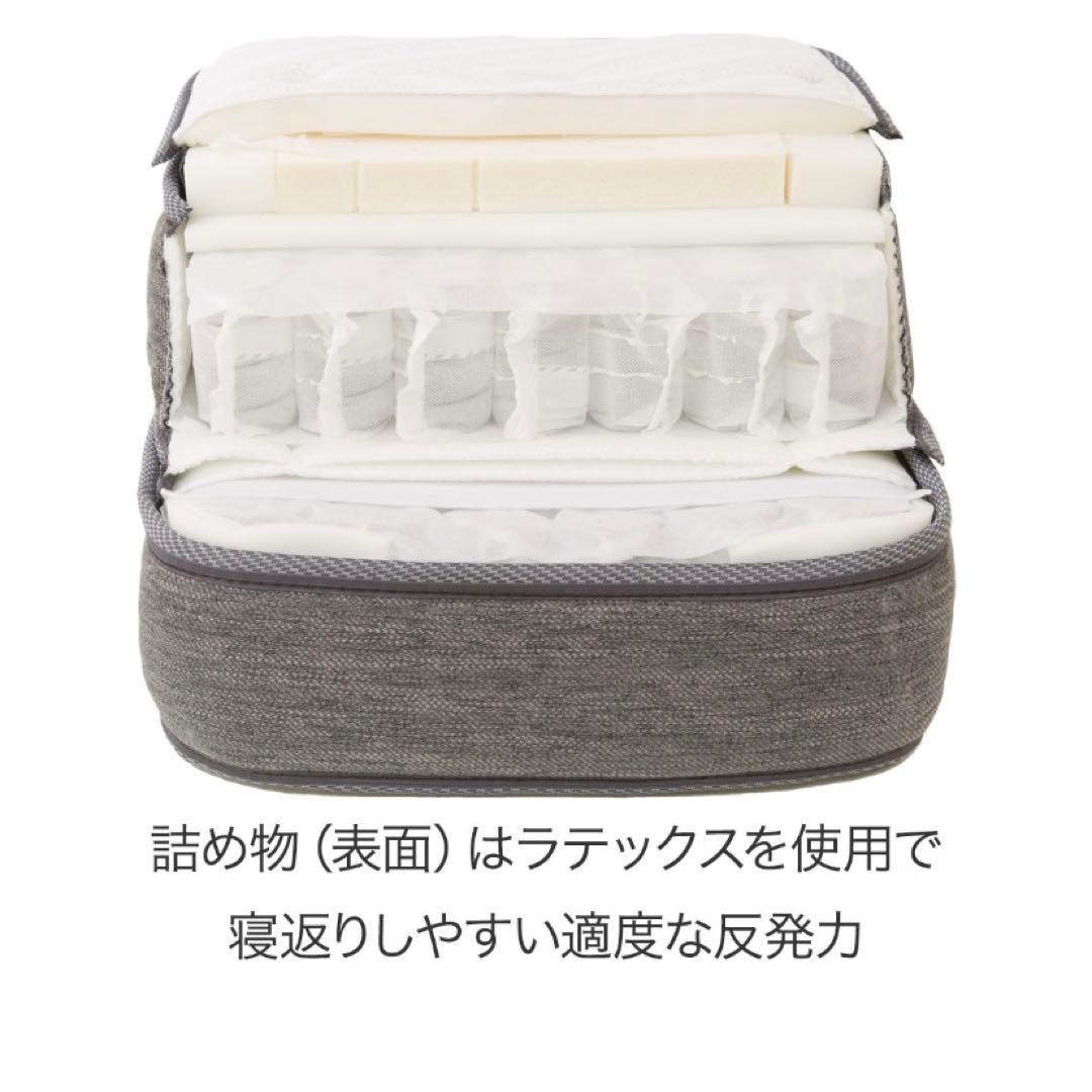 【美品3点】シングルベッドフレームブラウン、引き出し付き、シングルマットレス付き