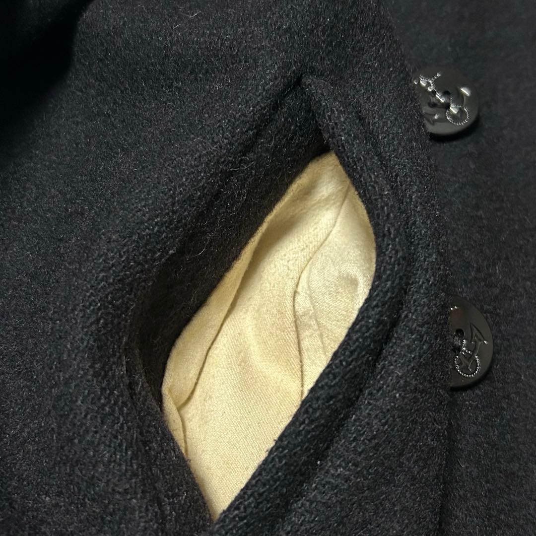 美品　Schott ピーコート ダブル キルティング　740N 黒　USA L