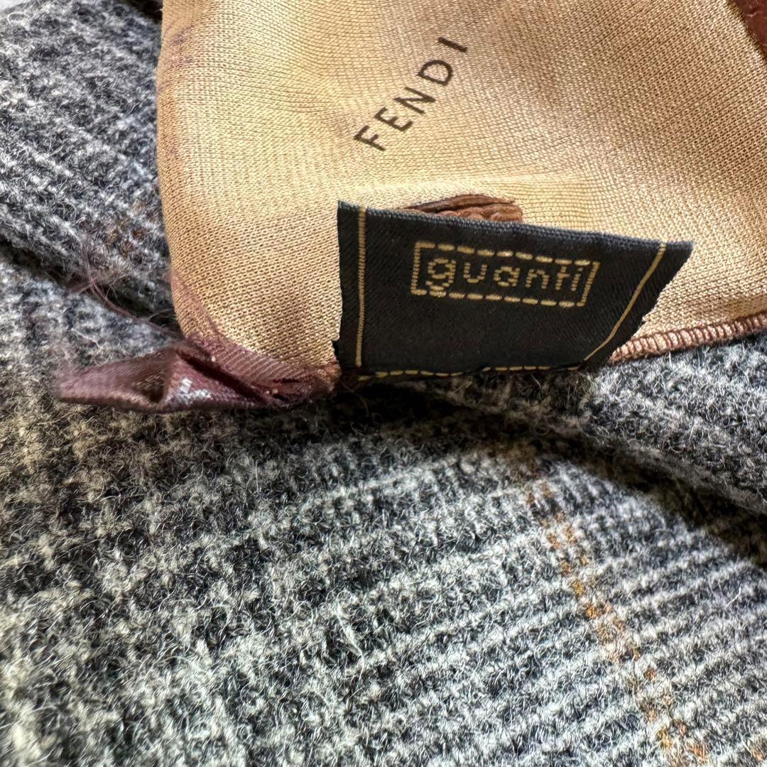 ヴィンテージ✨FENDI フェンディ レザーグローブ 手袋 ロゴ金具 7 1/2