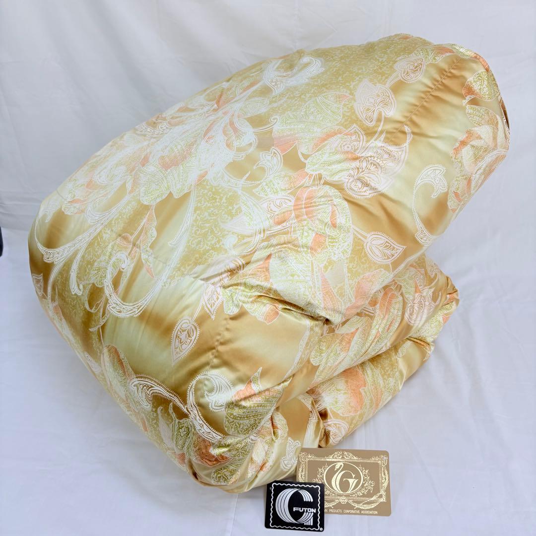 羽毛布団 シングル スティッキーダウン 400dp ロイヤルゴールド 日本製