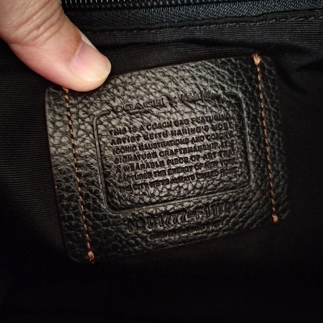 値下　コーチ　キースヘリング　コラボ　リュック　ロボット　COACH 黒