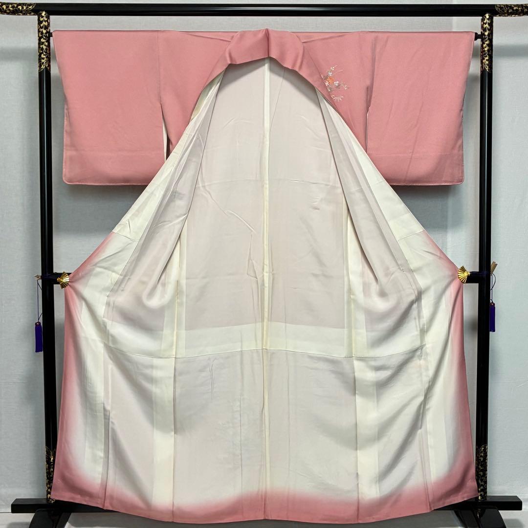 D183＋　D122訪問着 蘇州・相良刺繍 正絹着物袷 しつけ糸付き未使用極美品