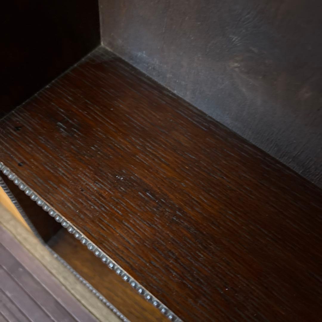 イギリスアンティーク　オーク　飾り棚