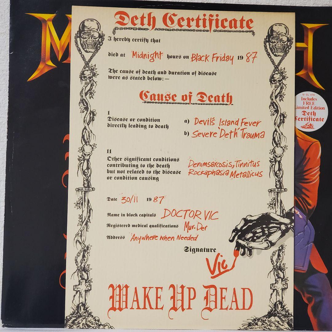 洋楽 MEGADETH WAKE UP DEAD 12inch